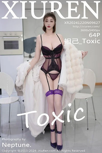 妲己_Toxic性感紫色情趣服饰配紫丝吊袜秀丰腴美臀绝美写真