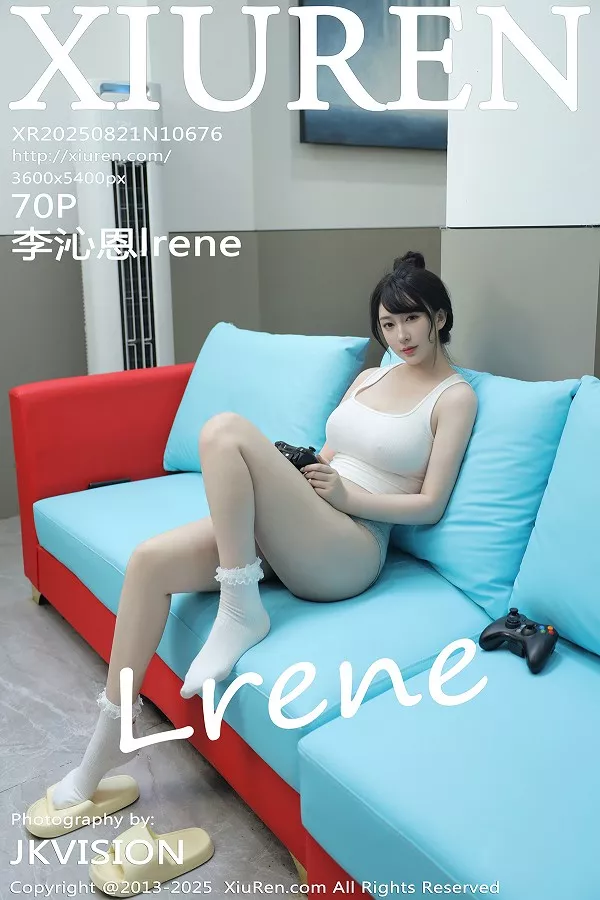 李沁恩lrene性感白色居家上衣配灰色内衣秀丰腴身材绝美写真
