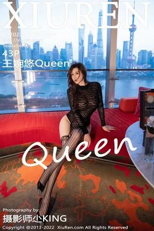 王婉悠Queen私房性感黑丝条纹轻透服饰配黑丝吊袜绝美写真