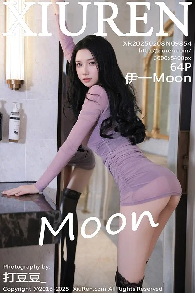 伊一Moon性感黑色比基尼+黑色情趣内衣秀曼妙身姿绝美写真