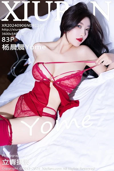 杨晨晨Yome红色连衣短裙+红色情趣服饰秀丰腴身材绝美写真