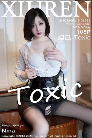 妲己_Toxic性感白色蕾丝内衣配魅惑黑丝秀雪峰美臀绝美写真
