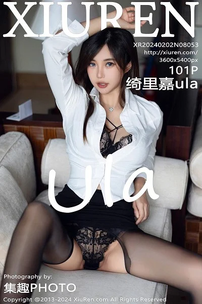 绮里嘉ula性感白T配黑短裙露蕾丝内衣秀曼妙身姿绝美写真