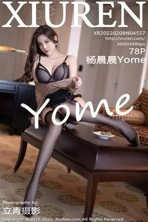 杨晨晨Yome私房黑短裙配黑色蕾丝吊袜秀完美身材绝美写真