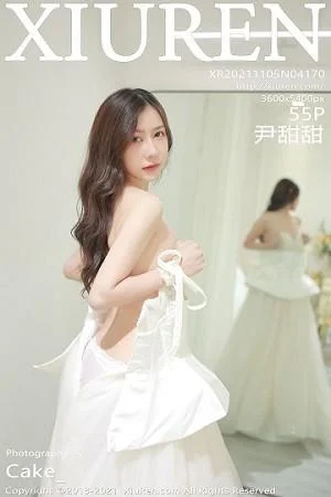 尹甜甜私房洁白唯美婚纱半脱真空露傲人豪乳极致绝美写真