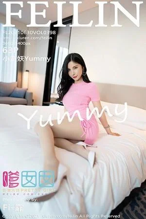小蛮妖Yummy粉色高叉连体衣配开档肉丝撩人绝美写真
