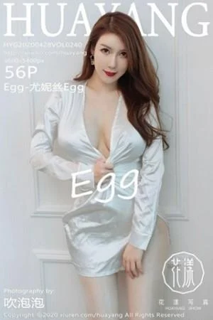 Egg-尤妮丝银色丝质睡衣真空露豪乳无内肉丝绝美写真