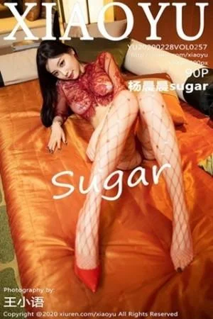 杨晨晨sugar私房猩红情趣内衣配镂空网袜诱人写真