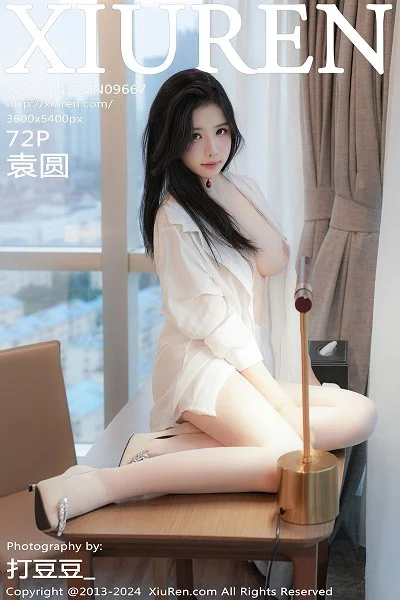 袁圆性感白色衬衣配超薄无内白丝秀曼妙身材撩人绝美写真