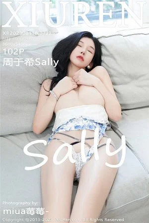周于希Sally性感白色短款夏日装配开档肉丝撩人绝美写真