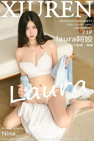 laura阿姣泰国旅拍脱蓝色上衣露白色蕾丝内衣完美绝美写真