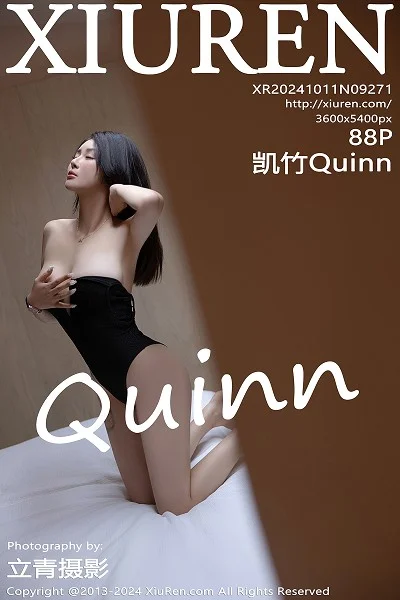 凯竹Quinn性感黑色上衣露黑色情趣内衣秀惹火身材绝美写真