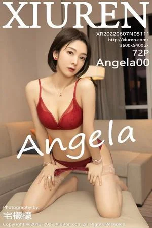 Angela小热巴女老板角色扮演半脱露红色蕾丝内衣绝美写真