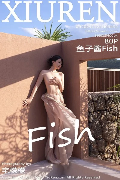 鱼子酱Fish芦苇场景性感紫色轻透连衣裙秀惹火身材绝美写真