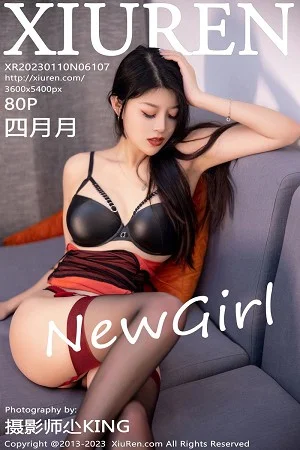 私房沙发性感黑色内衣配红丝吊袜秀曼妙身姿绝美写真