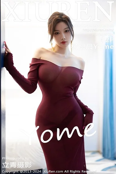 杨晨晨Yome性感红色连衣裙配超薄肉丝秀丰腴身材绝美写真