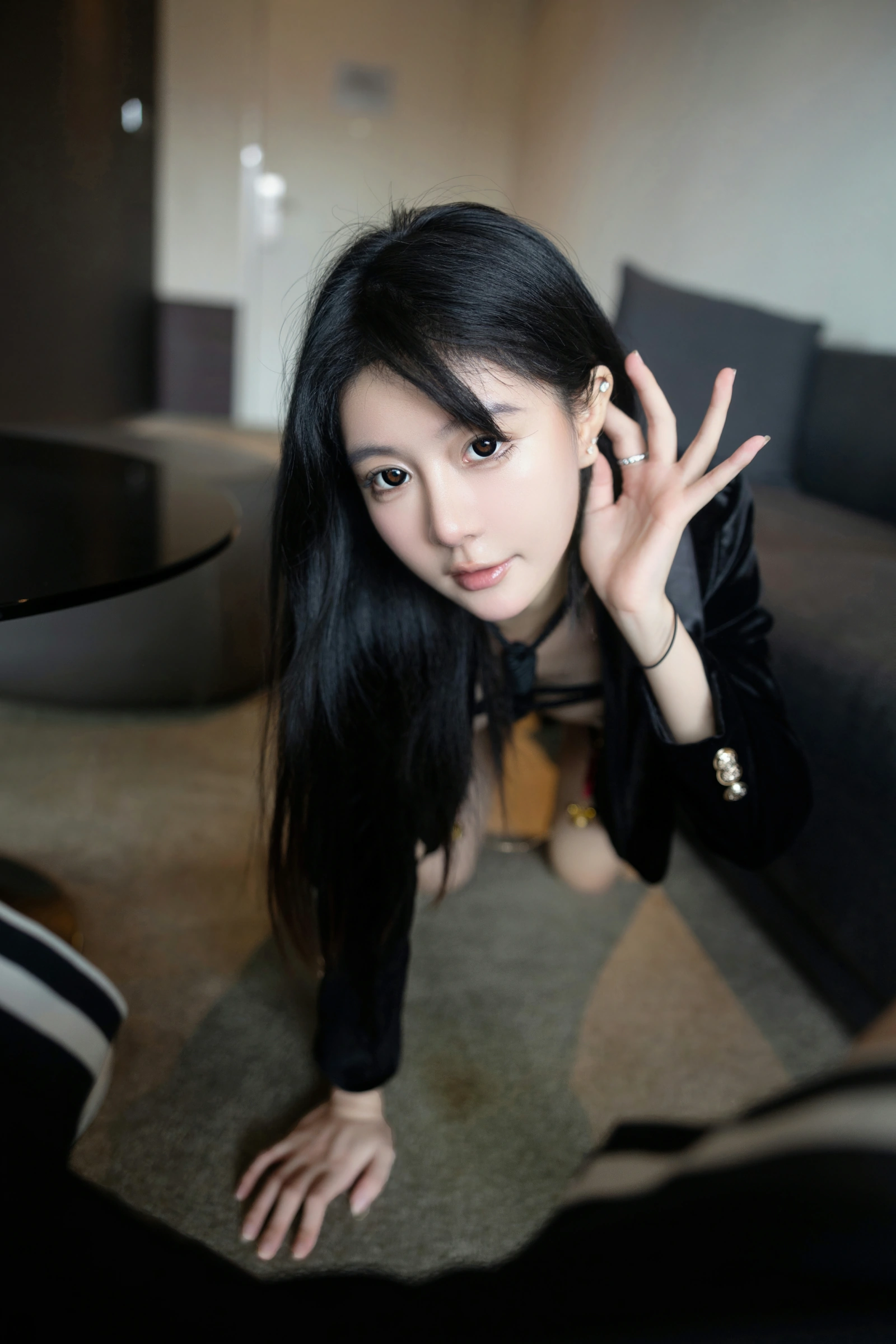 [秀人付费] 谢小蒽 诱人私拍福利 黑色绳缚 第 58 张