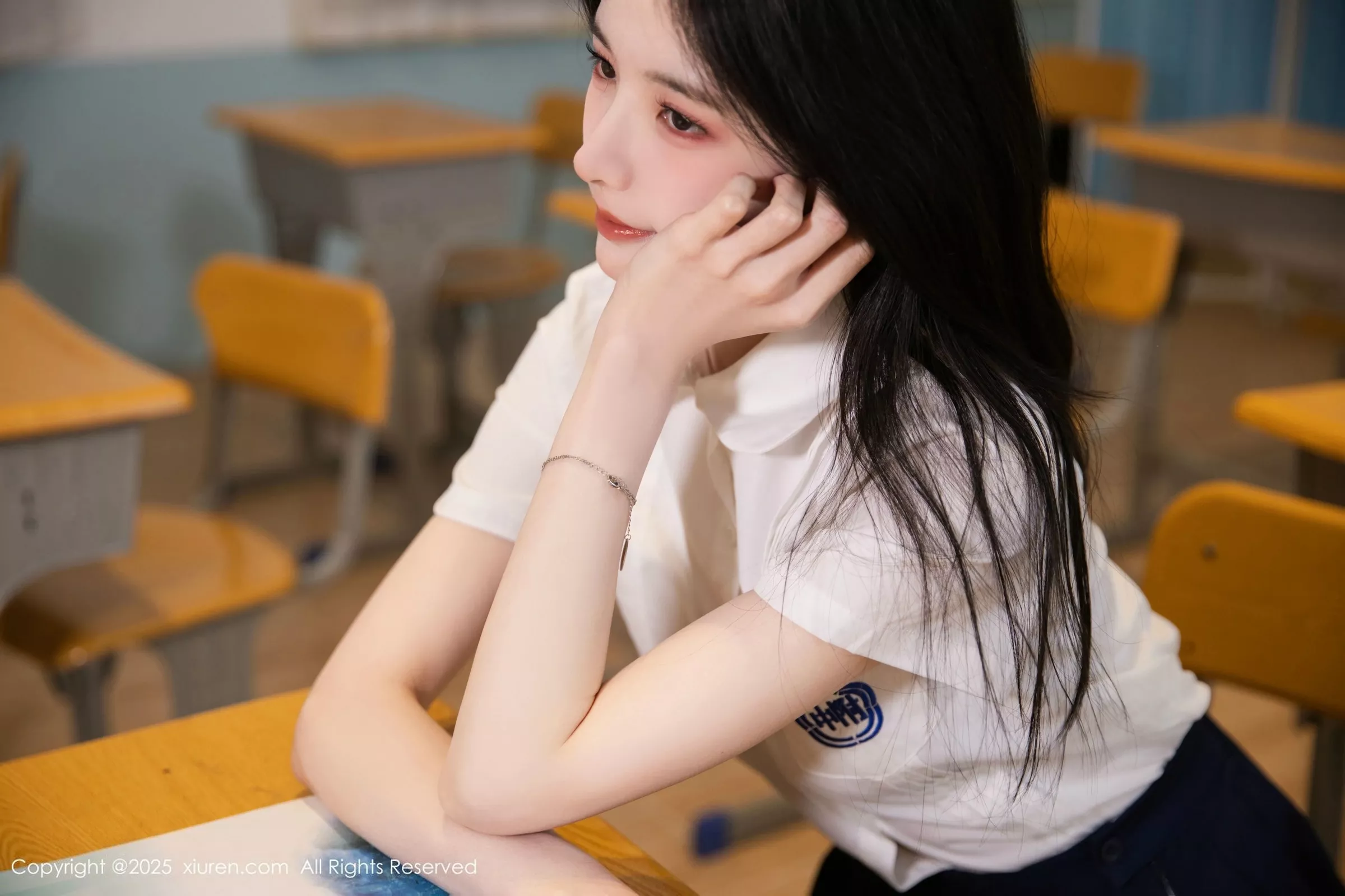 布丁wow性感JK制服露蕾丝内衣配超薄黑丝秀完美身材绝美写真 第 66 张