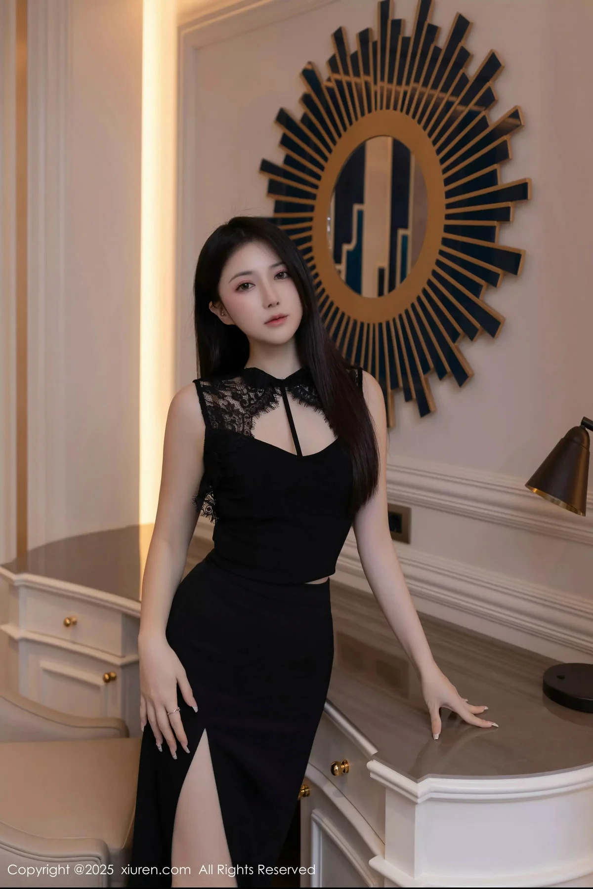 鱼子酱Fish性感黑色连衣裙配超薄肉丝秀曼妙身姿绝美写真 第 37 张