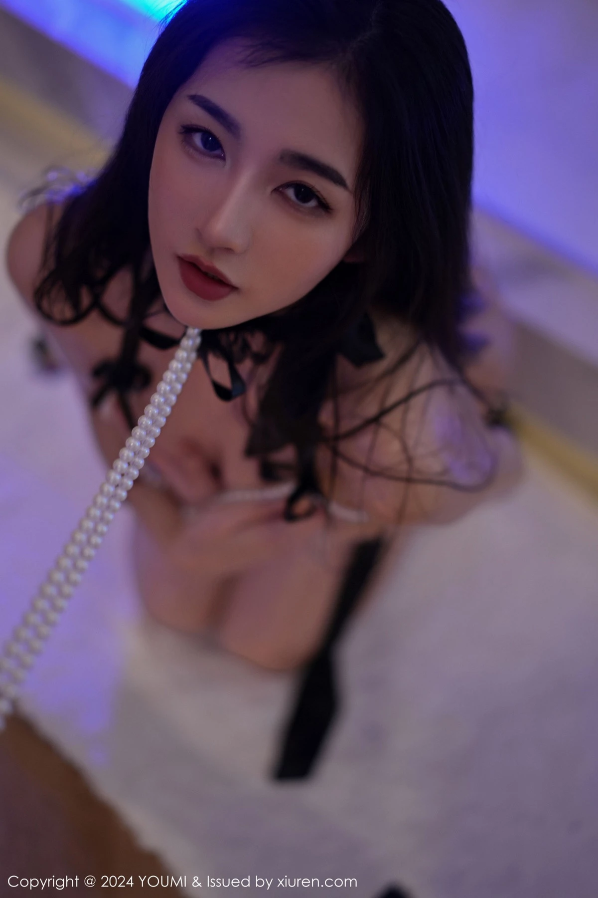 鱼尾fish性感黑色风衣露黑色情趣服配超薄黑丝极致魅惑写真 第 173 张