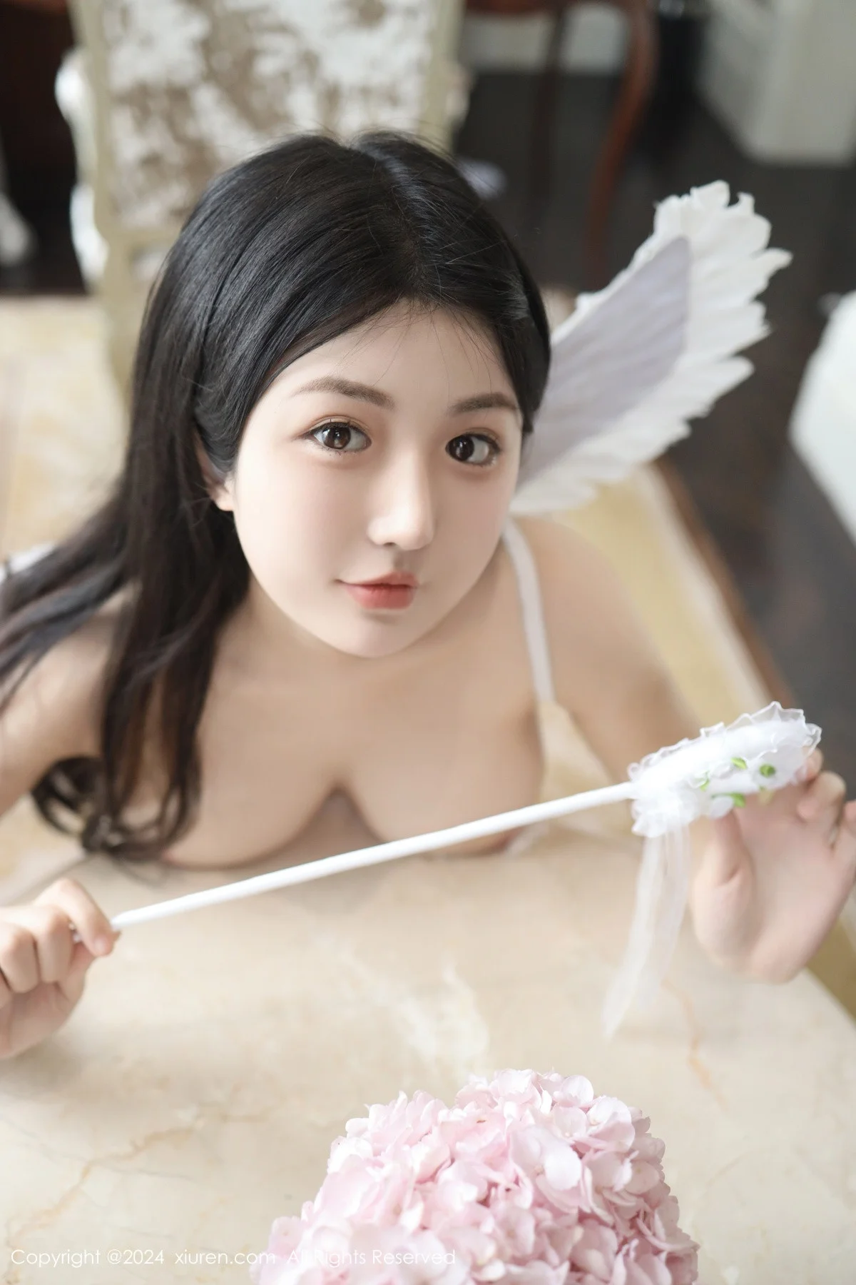 陈小花小天使装扮性感白色情趣服饰秀曼妙身姿迷人绝美写真 第 47 张