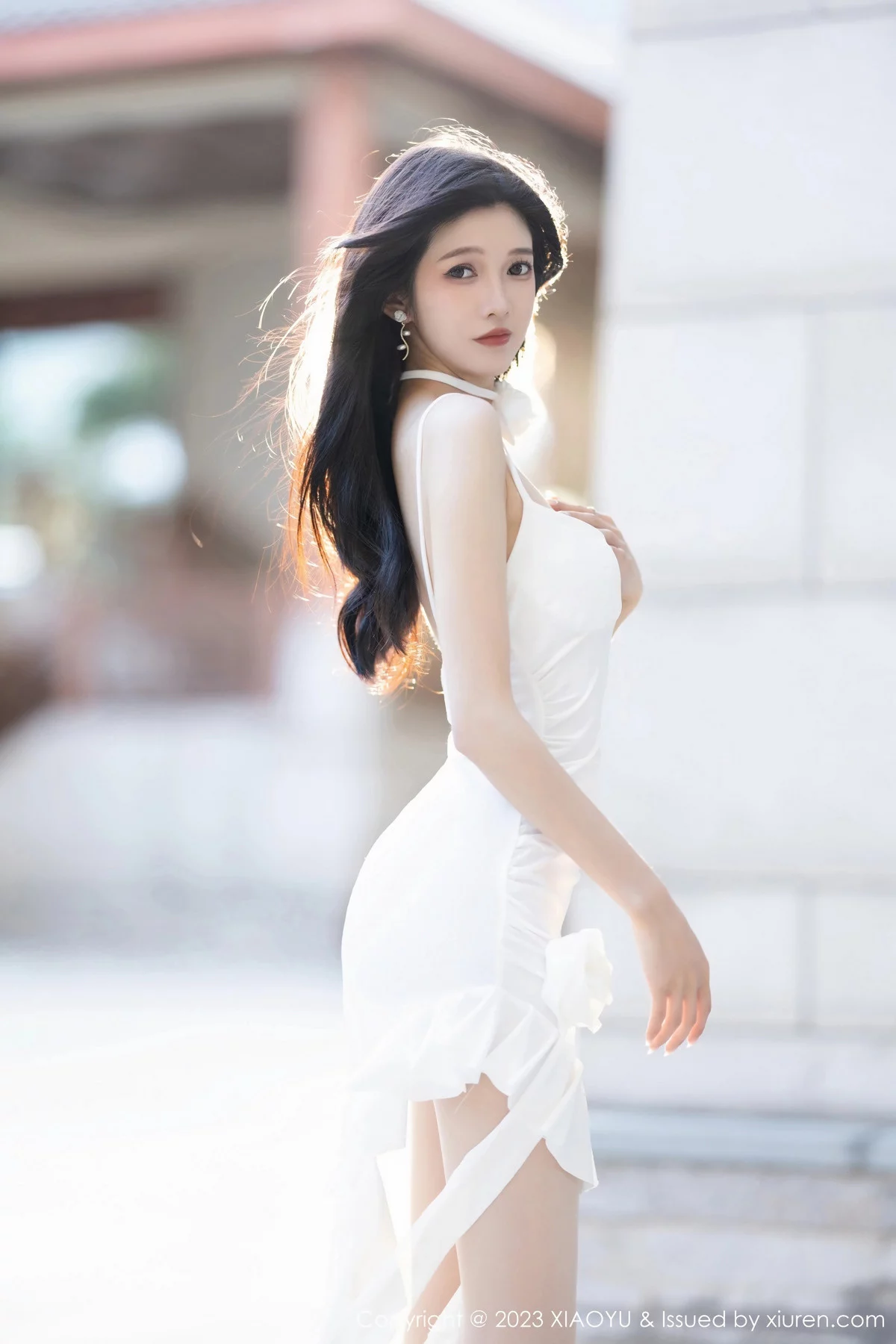 程程程白色吊带裙+性感黑色轻透情趣服秀苗条身材绝美写真 第 8 张