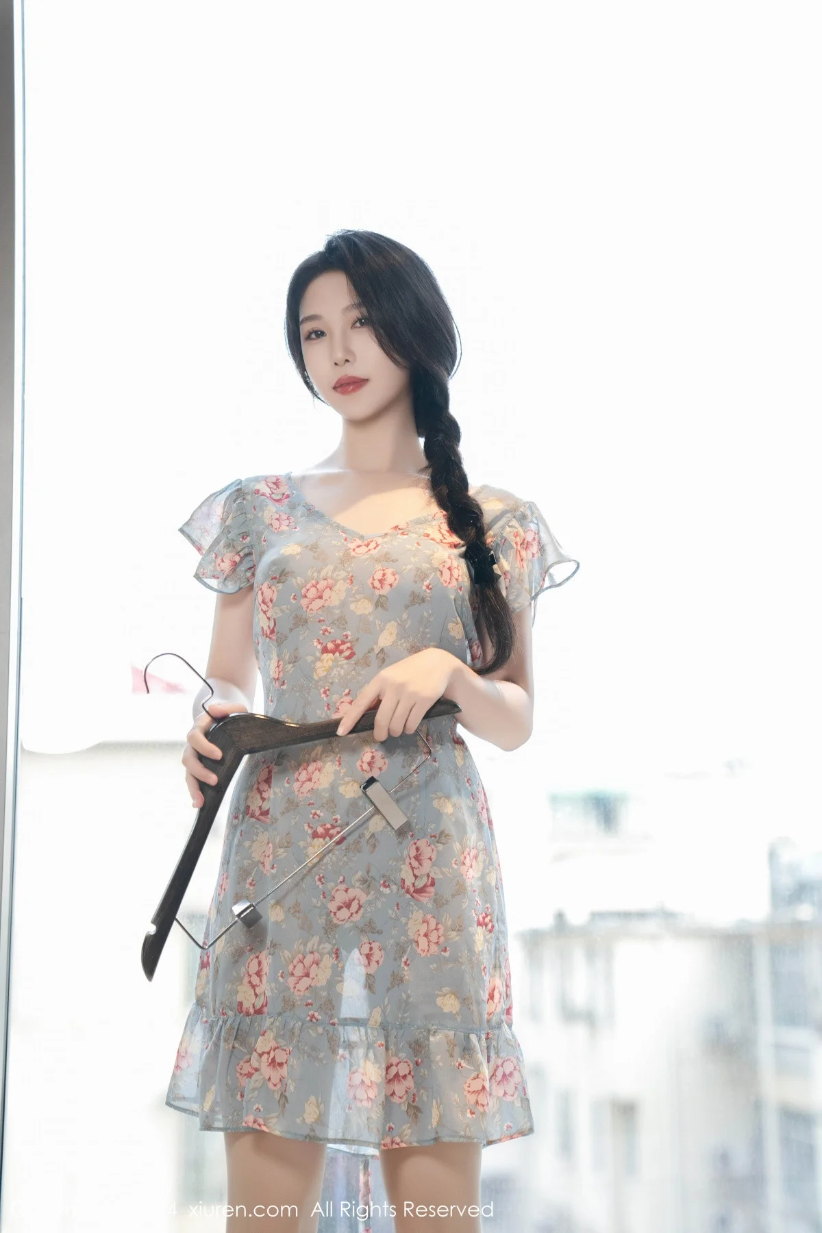 利世性感花纹图案连衣短裙配超薄肉丝秀曼妙身姿绝美写真 第 51 张
