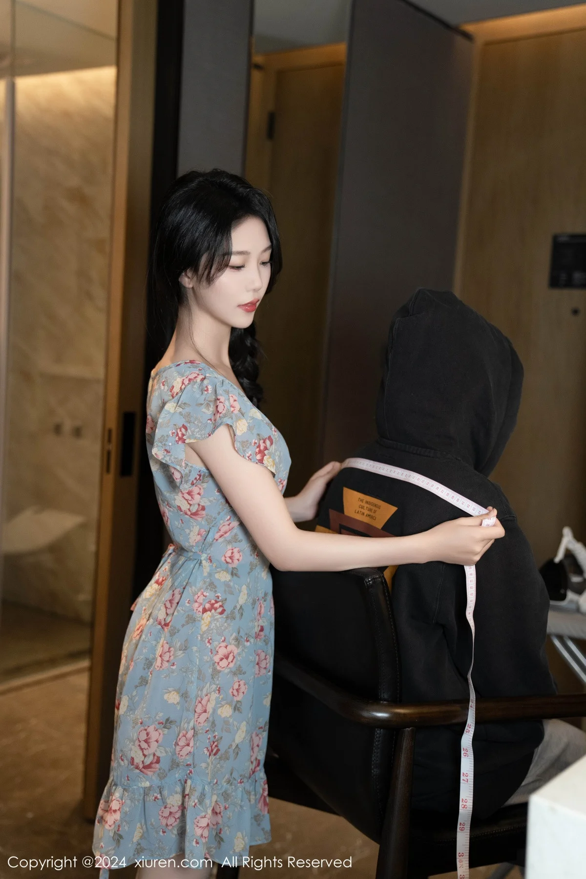利世性感花纹图案连衣短裙配超薄肉丝秀曼妙身姿绝美写真 第 62 张