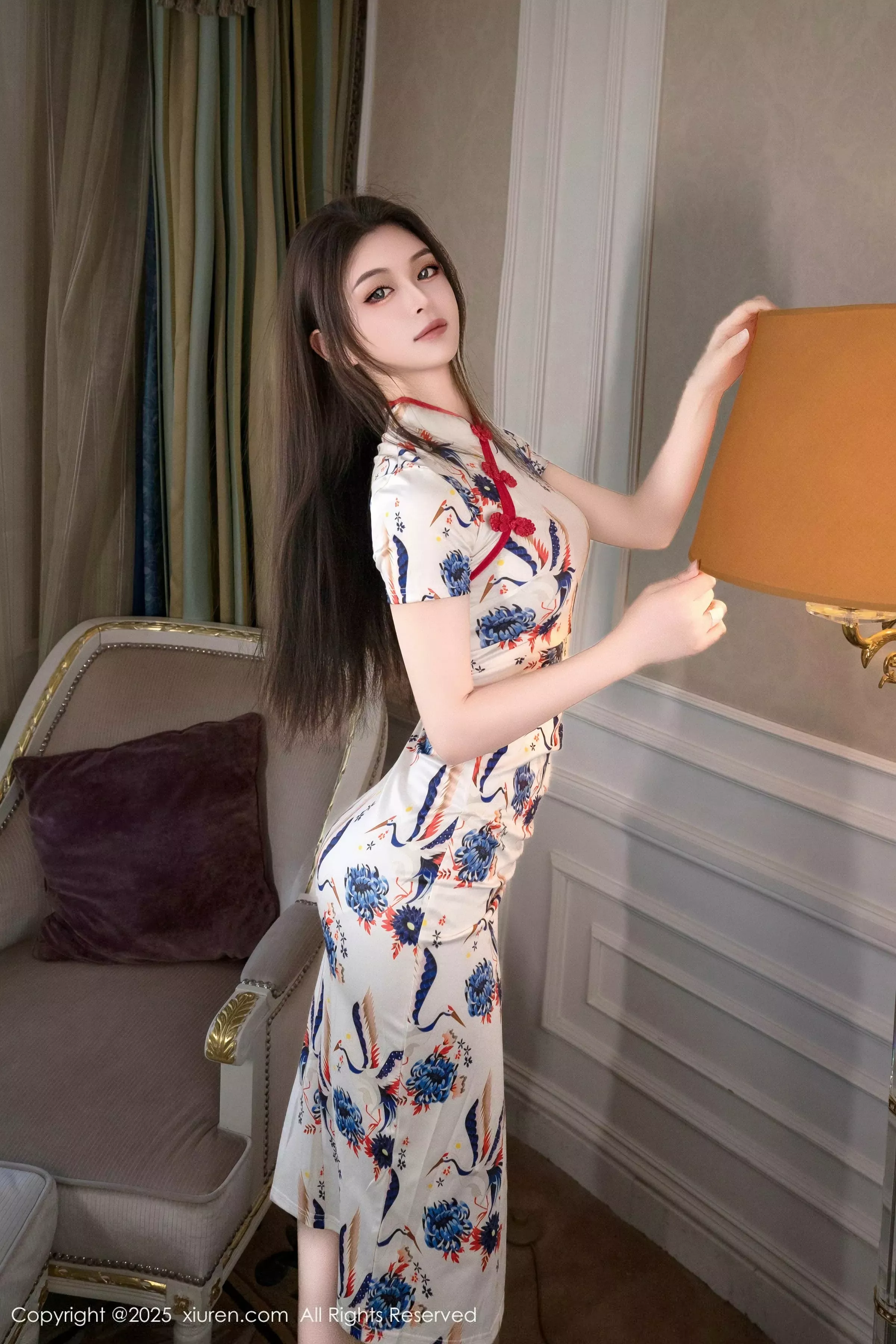 灿宝情趣捆绑主题性感花色旗袍露肉色内衣秀魔鬼身材绝美写真 第 19 张