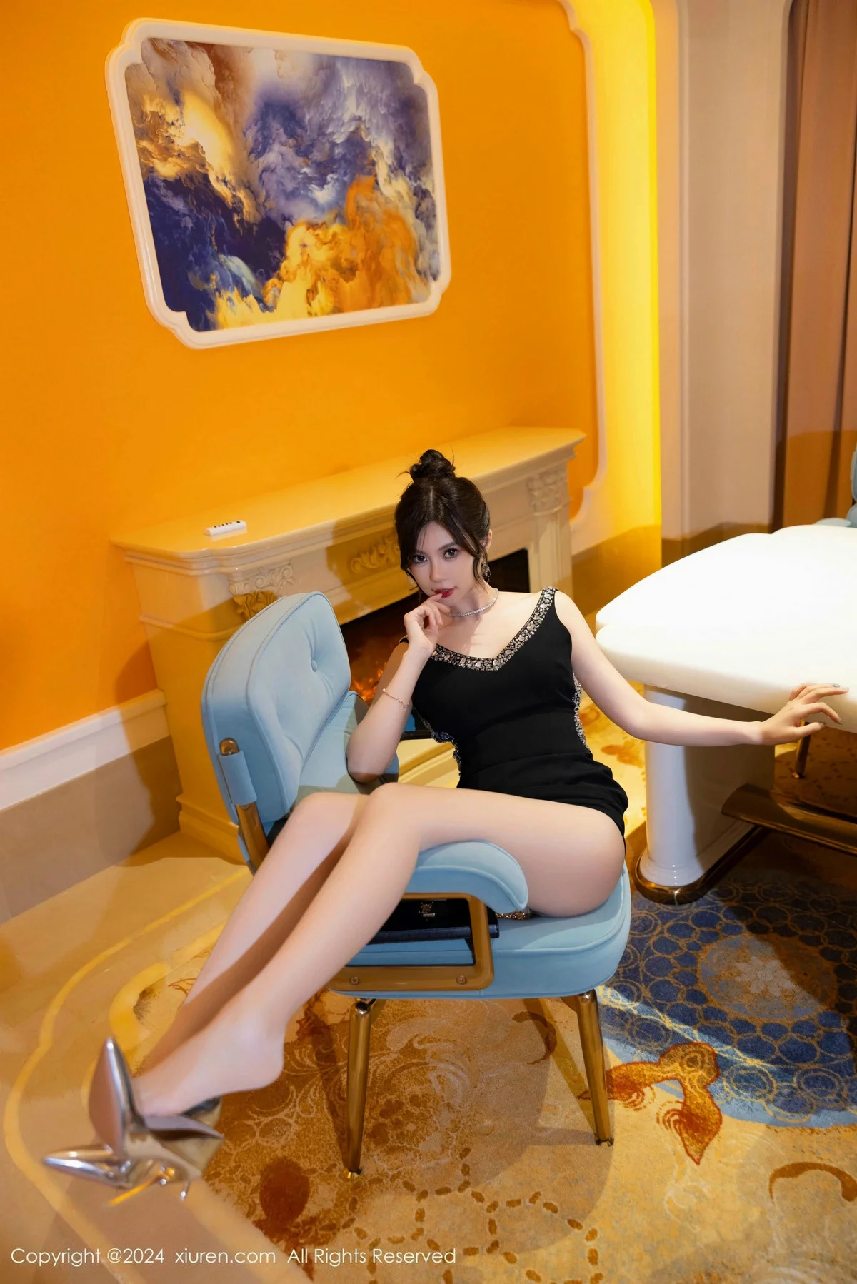 绮里嘉ula性感黑色连衣短裙配超薄肉丝秀曼妙身姿绝美写真 第 59 张