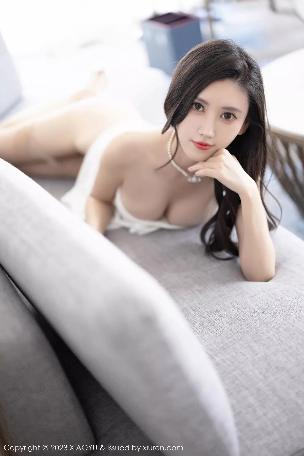 章芃芃性感白色连衣短裙露链式情趣内衣秀火辣身材绝美写真 第 81 张