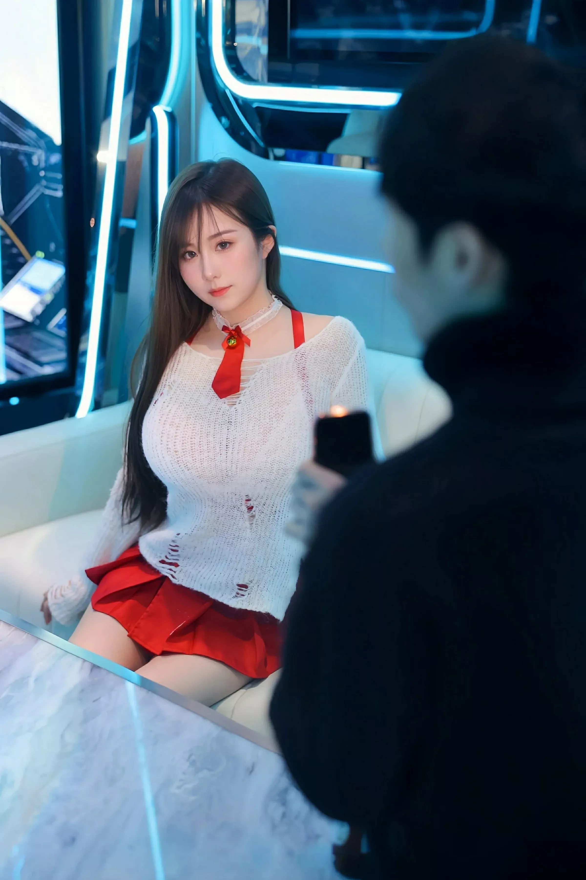小肉肉咪私房性感白色蕾丝内衣配白丝袜秀凹凸身材绝美写真 第 16 张