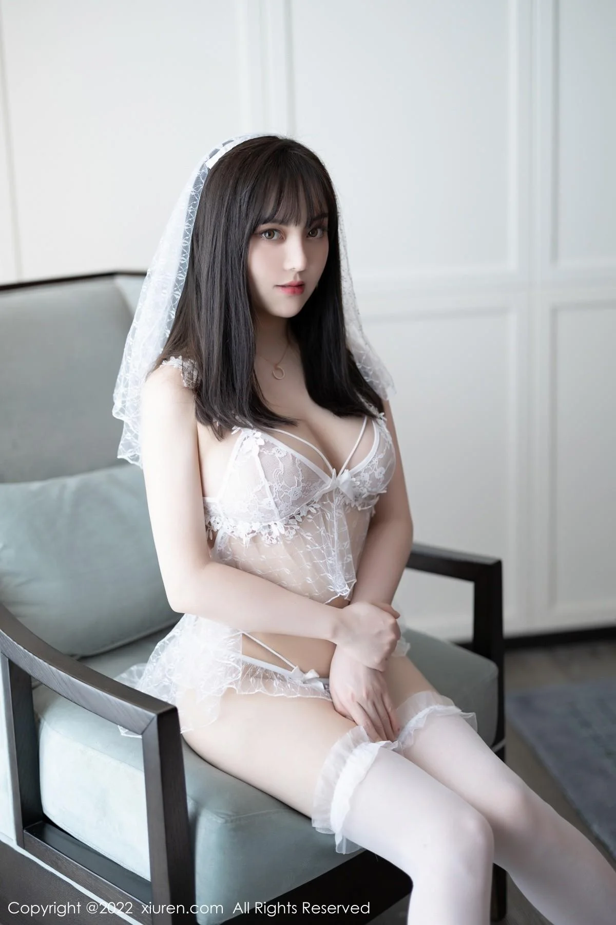 豆瓣酱厦门旅拍白色薄纱蕾丝内衣秀丰满身材惹火绝美写真 第 32 张