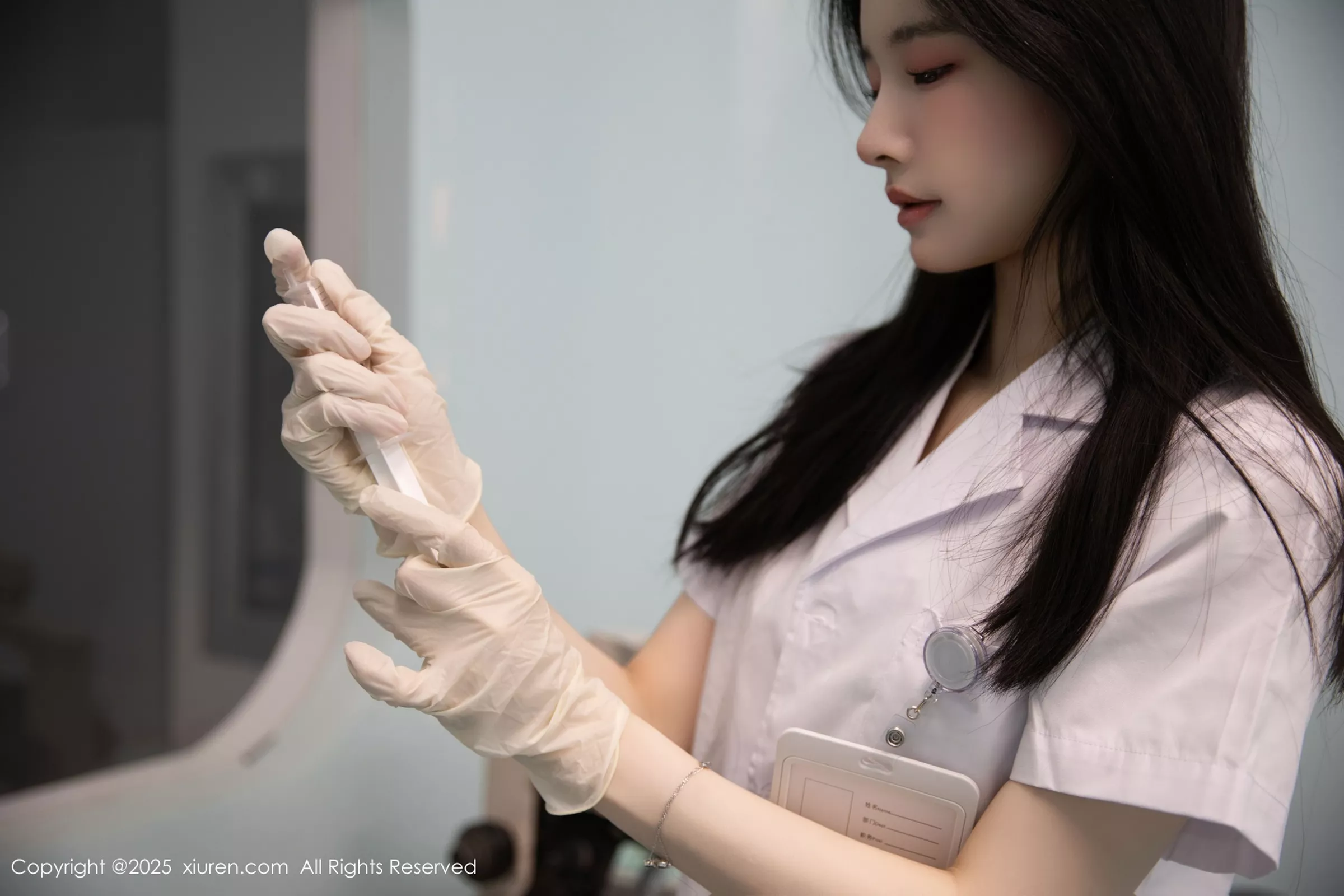 布丁wow白色护士制服配超薄肉丝秀修长美腿性感写真 第 124 张