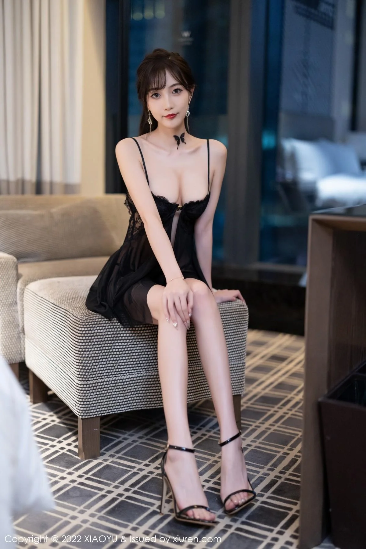 林星阑私房黑色网纱情趣吊带裙秀曼妙身姿迷人绝美写真 第 4 张