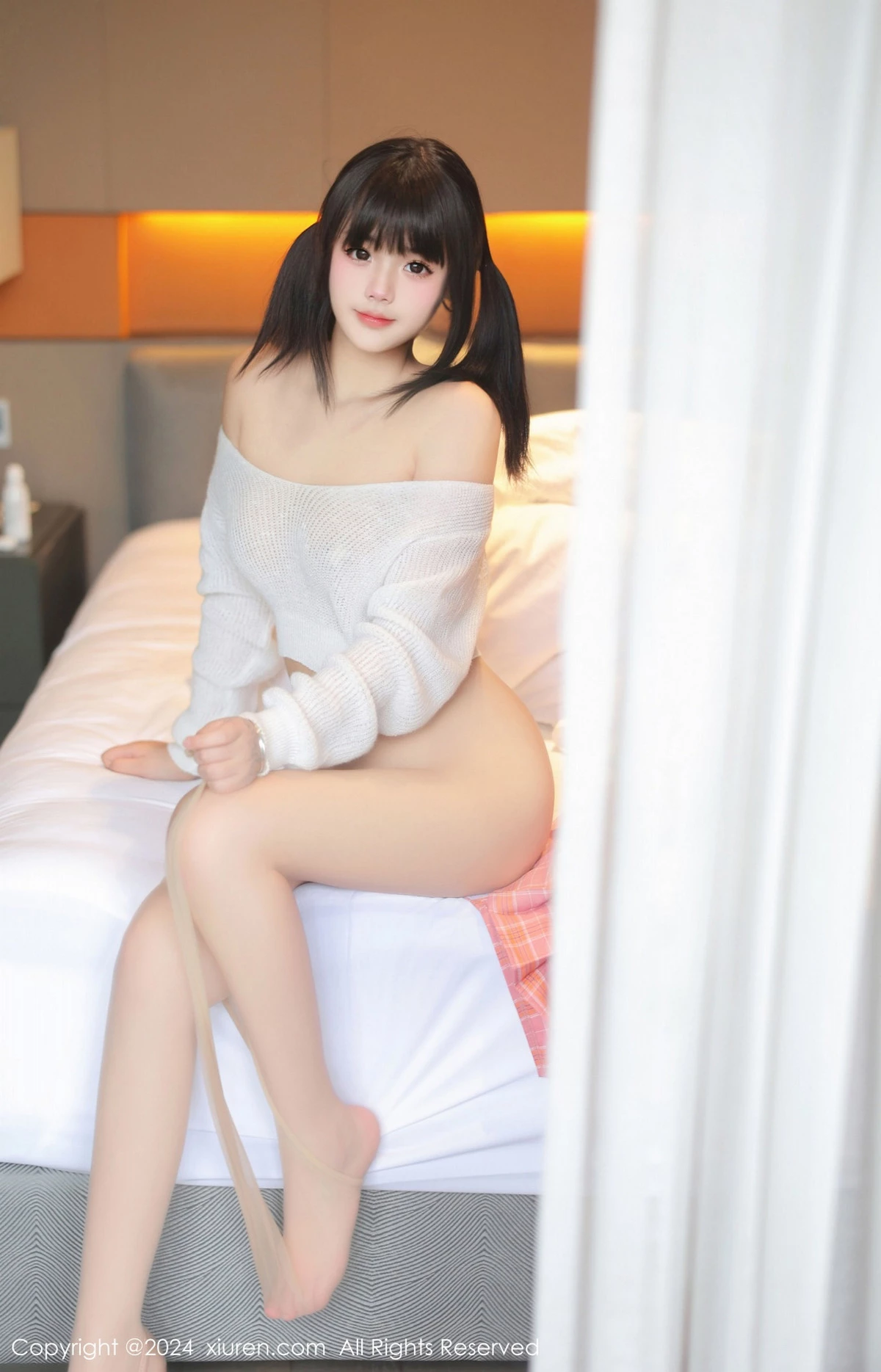徐若兮白色针织上衣配粉色短裙露超薄肉丝迷人绝美写真 第 59 张