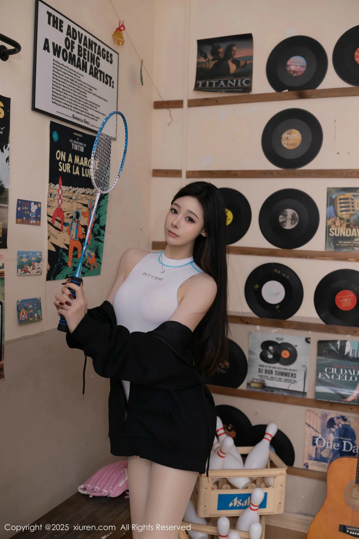 小逗逗性感白色高叉连体衣配超薄肉丝秀曼妙身材绝美写真 第 11 张