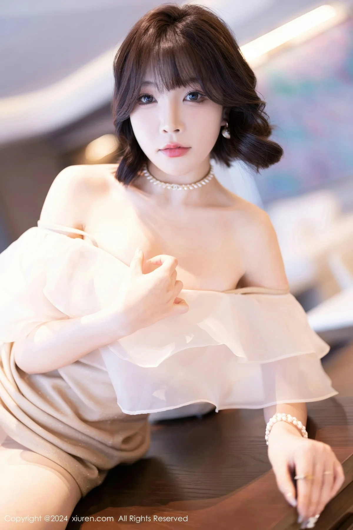 徐莉芝Booty性感浅色连衣短裙+黑色情趣内衣迷人绝美写真 第 80 张