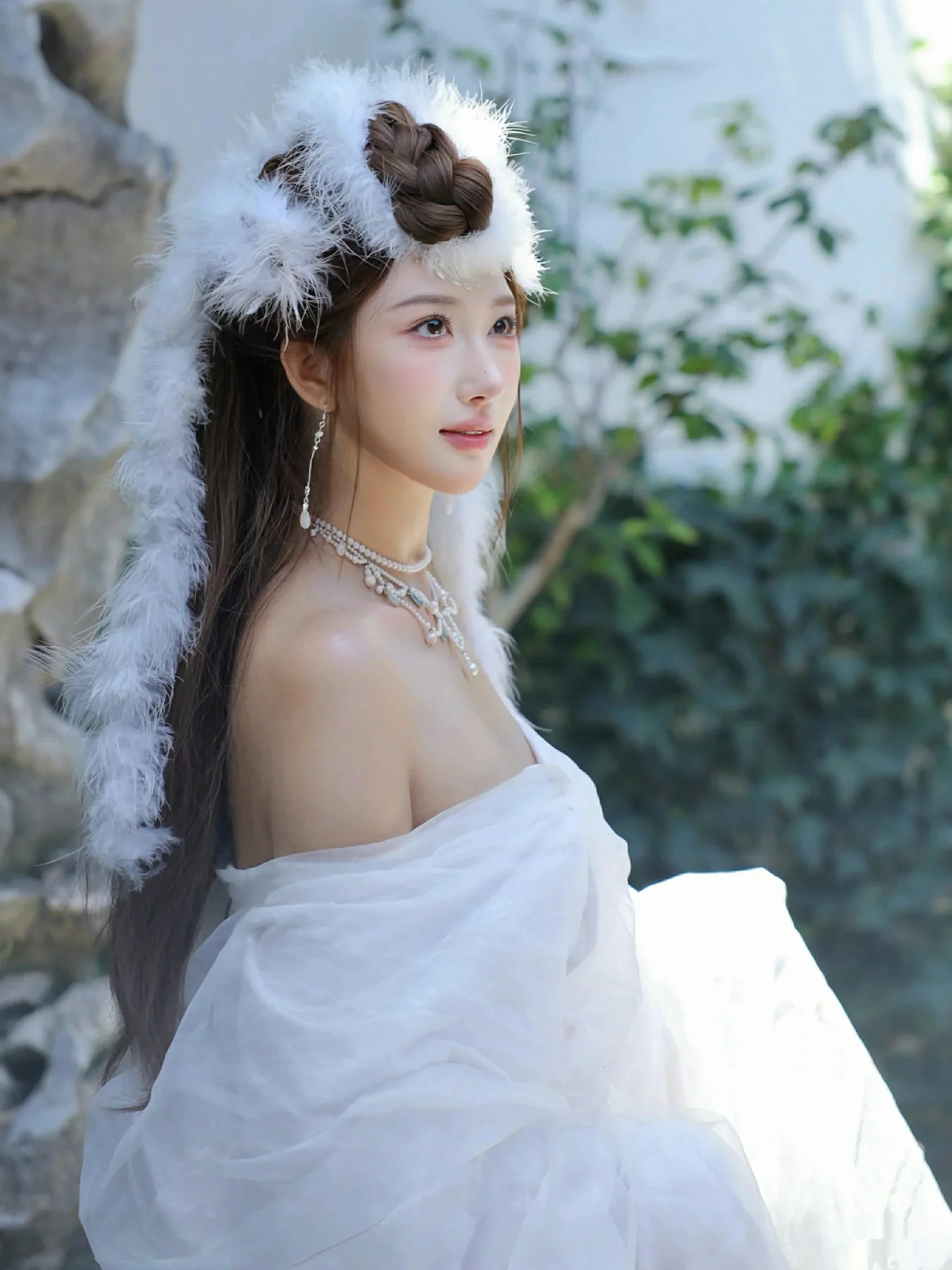 金允希Yuki性感白色锦毛鼠装扮低胸秀丰腴身材完美绝美写真 第 55 张