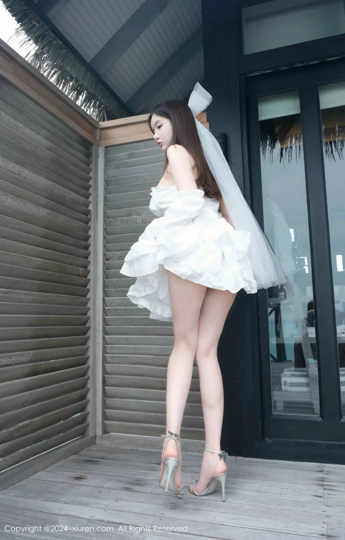 糯美子MINIbabe性感白色婚纱配情趣内衣秀惹火身材绝美写真 第 103 张