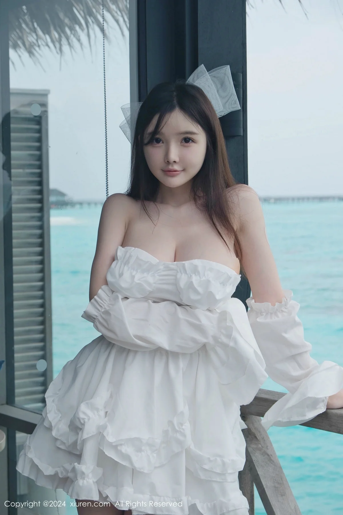 糯美子MINIbabe性感白色婚纱配情趣内衣秀惹火身材绝美写真 第 16 张