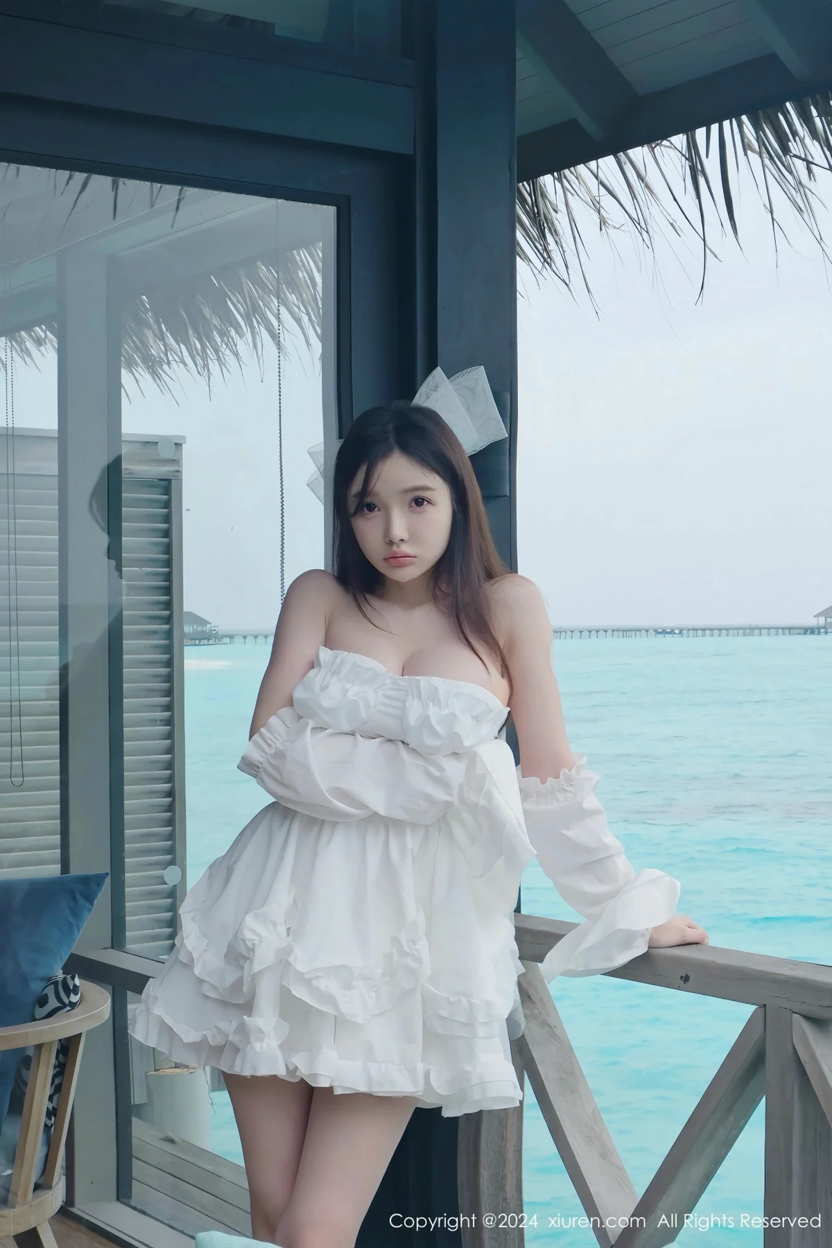 糯美子MINIbabe性感白色婚纱配情趣内衣秀惹火身材绝美写真 第 93 张