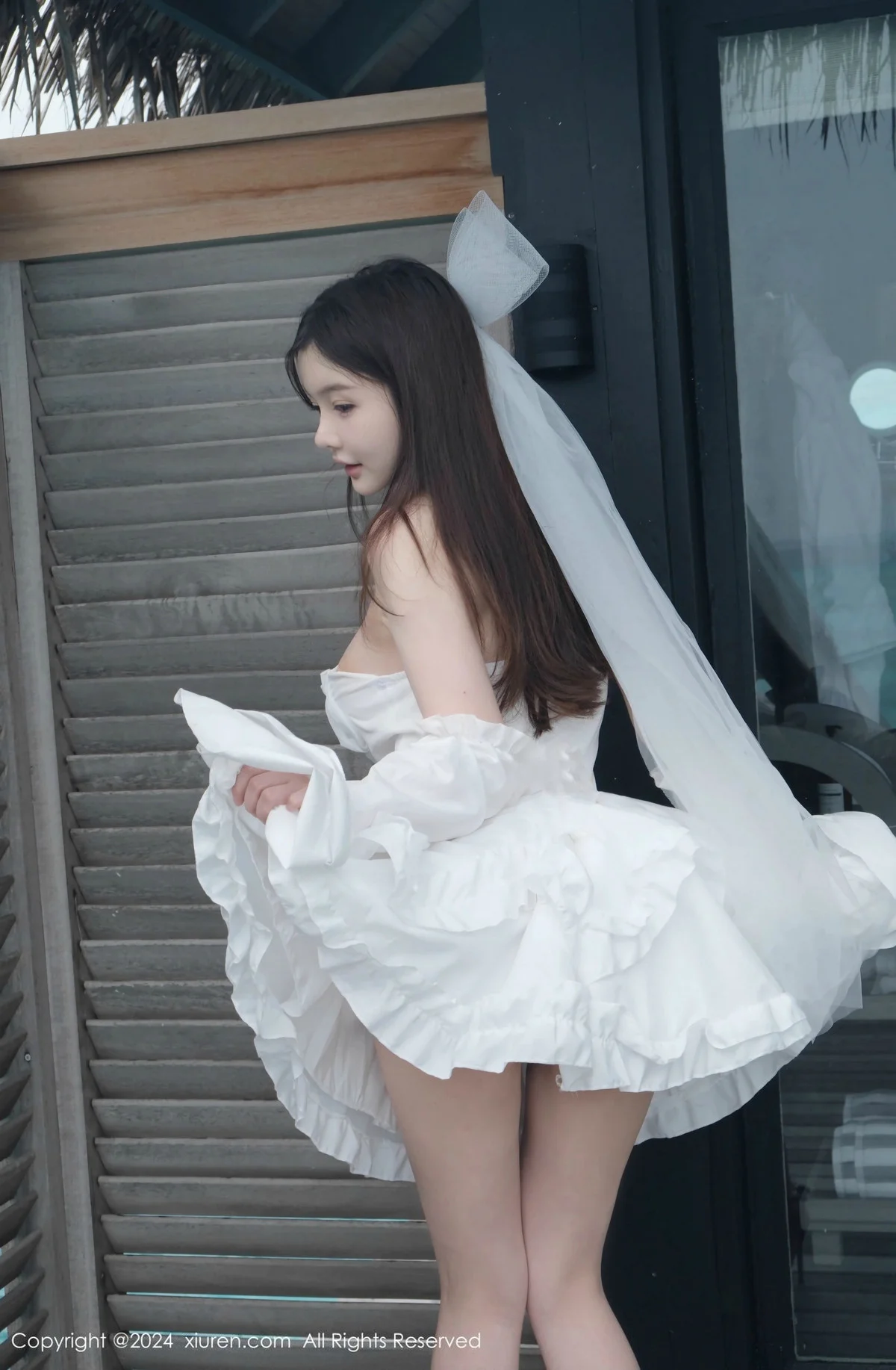 糯美子MINIbabe性感白色婚纱配情趣内衣秀惹火身材绝美写真 第 99 张