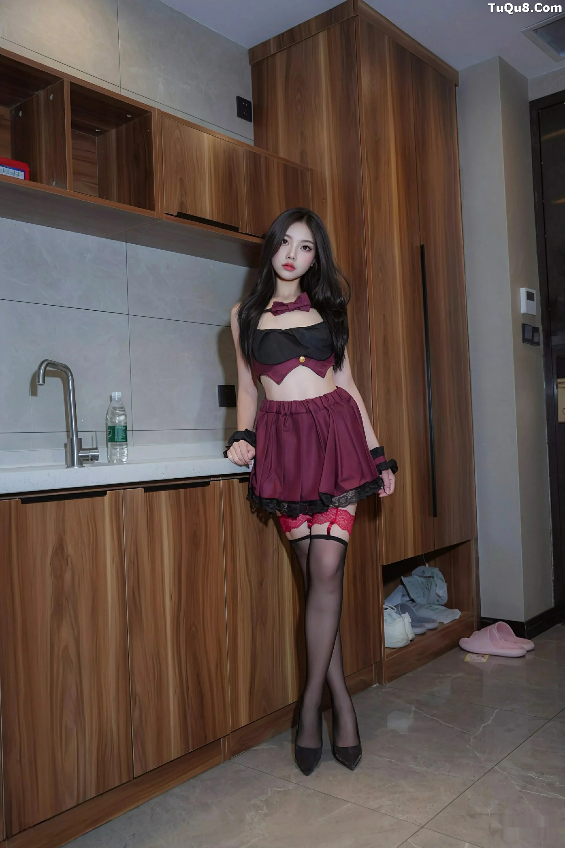 小野花more性感黑色情趣内衣配黑丝袜秀柔美身材绝美写真 第 7 张