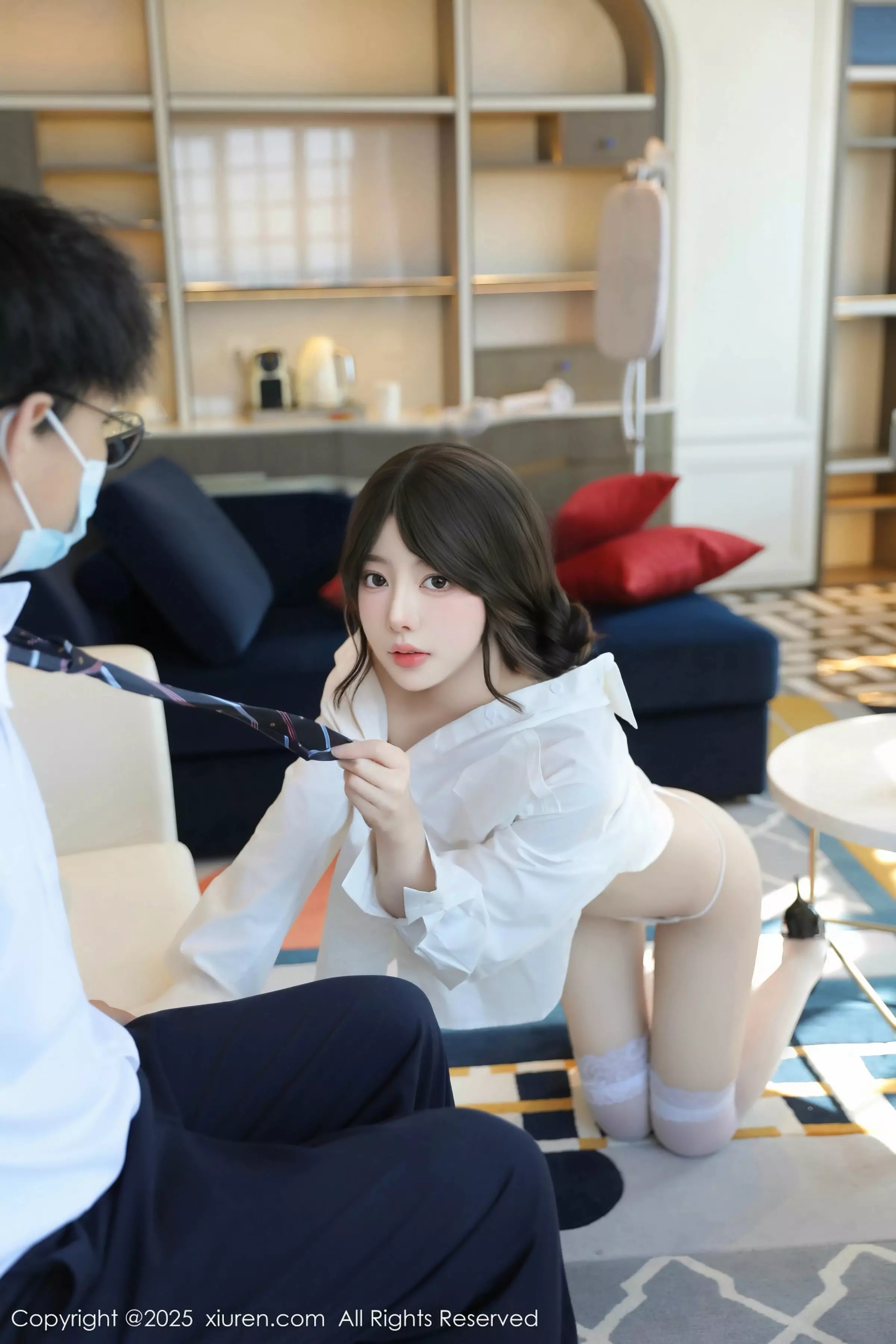 桃妖夭性感白T露白色内衣配白色丝袜秀曼妙身姿绝美写真 第 36 张