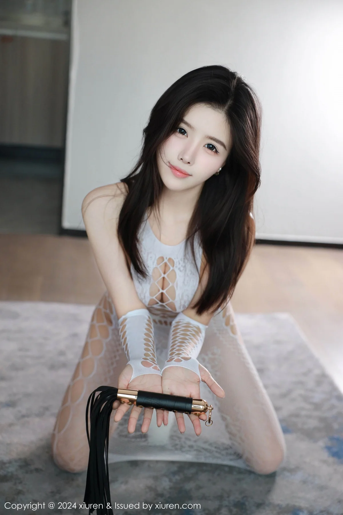唐翩翩性感白色蕾丝情趣服饰缕空秀惹火身材绝美写真 第 78 张