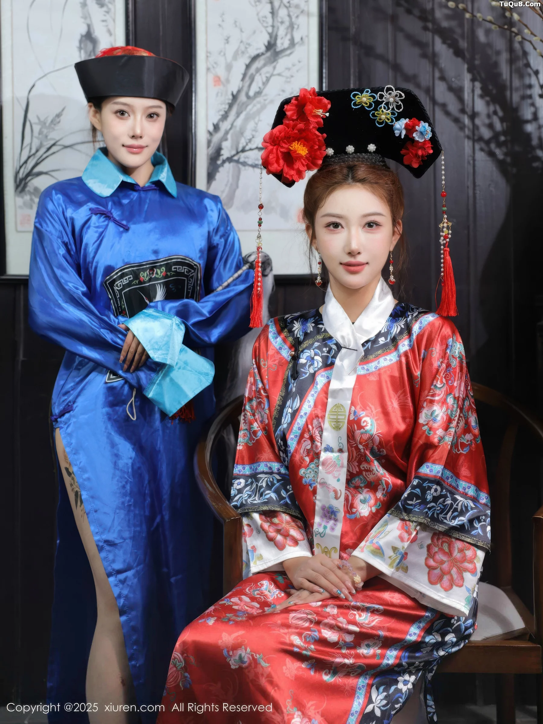 金允希Yuki性感姐妹花古装Cos旗袍秀丰腴身姿撩人绝美写真 第 1 张