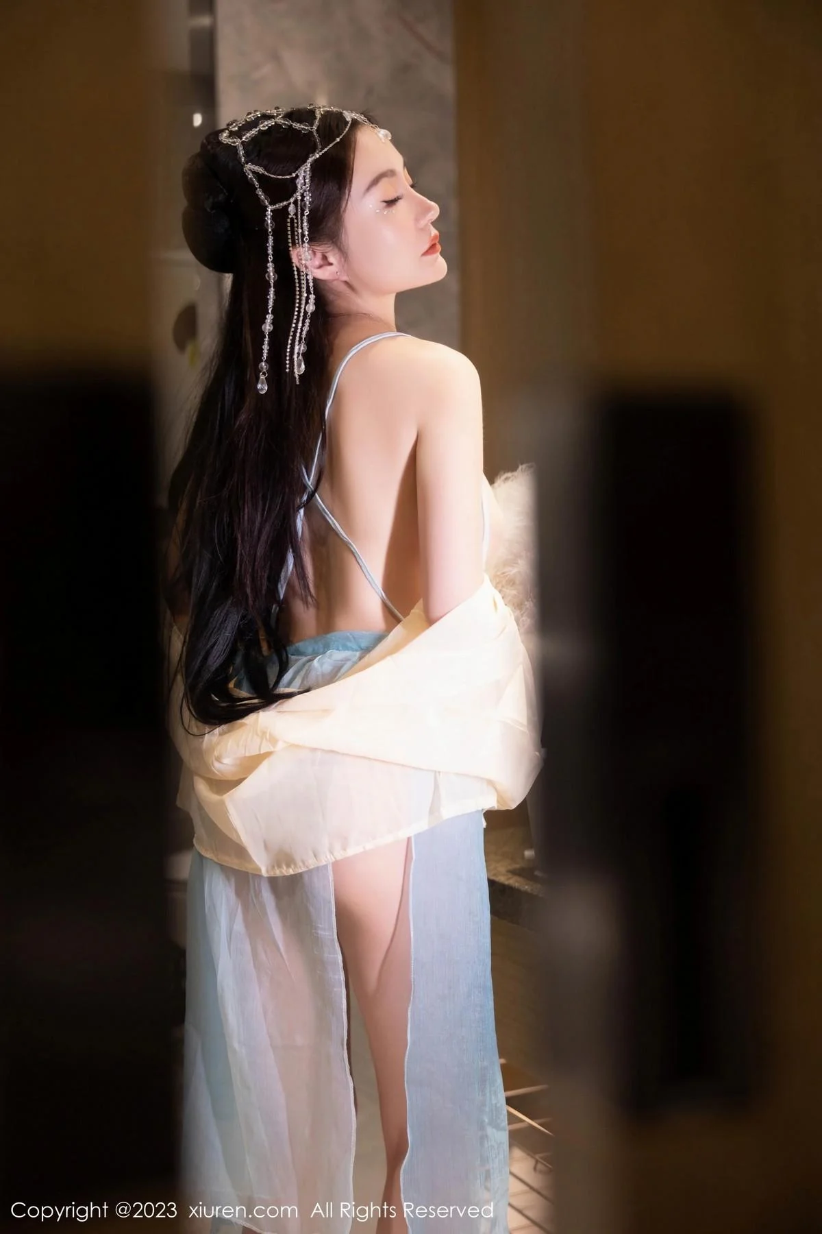 唐宁宁私房浴室性感浅色薄纱古装服饰秀丰腴身姿绝美写真 第 53 张