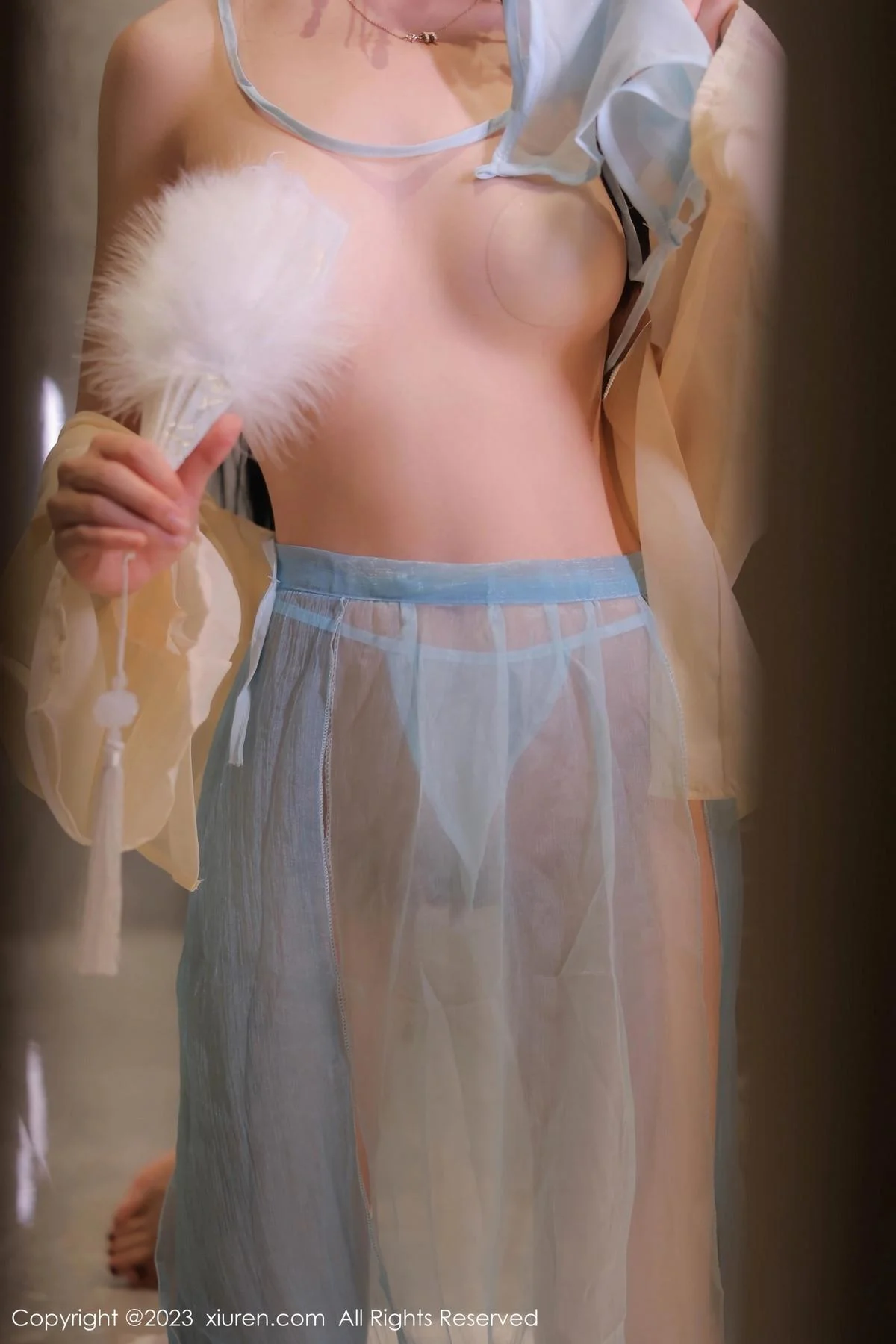 唐宁宁私房浴室性感浅色薄纱古装服饰秀丰腴身姿绝美写真 第 55 张