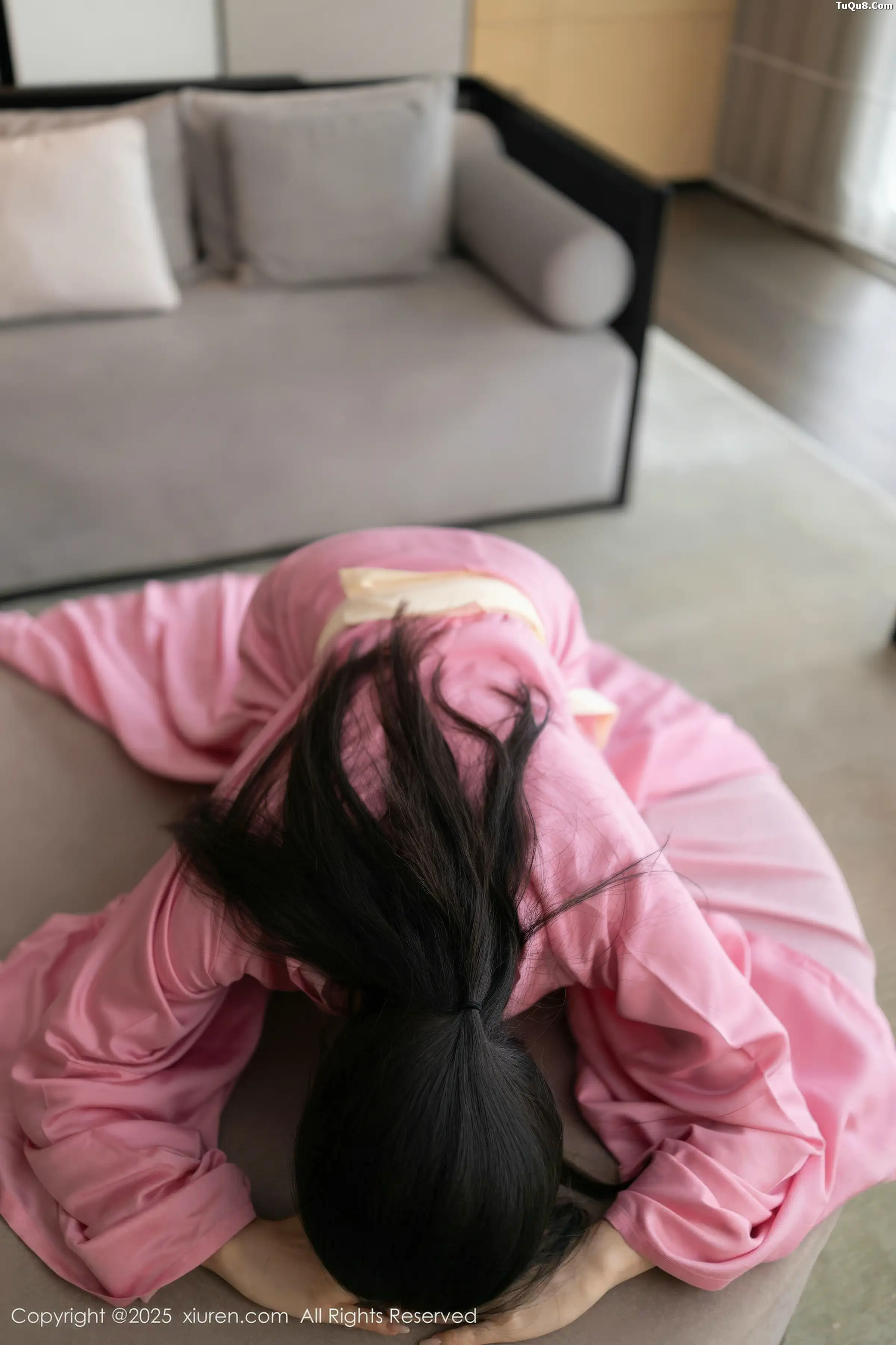 鱼子酱Fish性感粉色月影纱配超薄肉丝秀曼妙身姿绝美写真 第 61 张